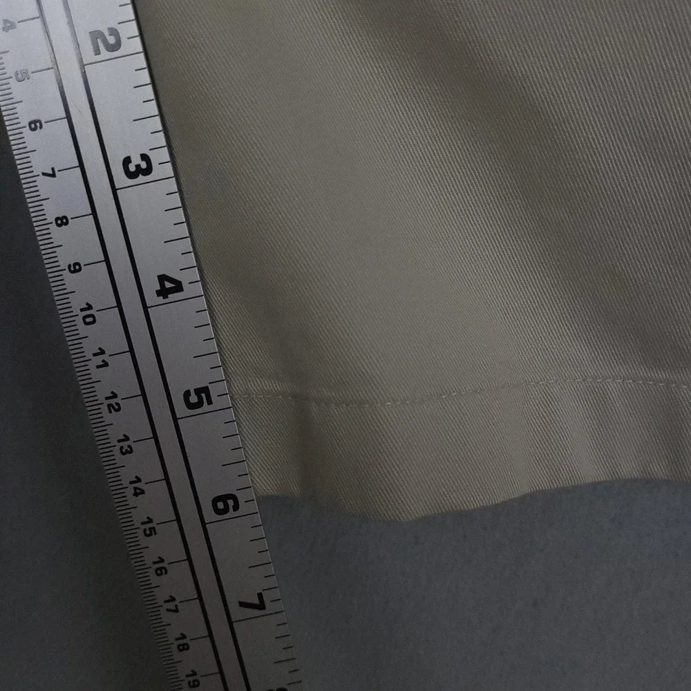 L.L.Bean Mens Wrinkle-Free Double L Chino Shorts Sz 35 Khaki Preppy Golf 215650